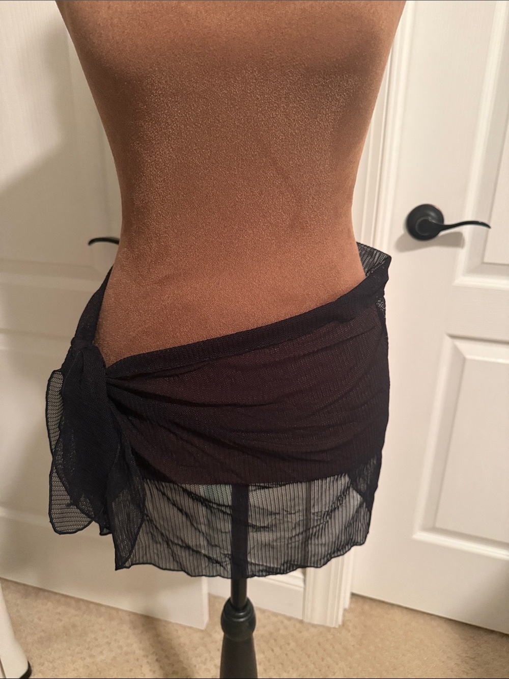 Black Sheer Wrap Swim Cover up